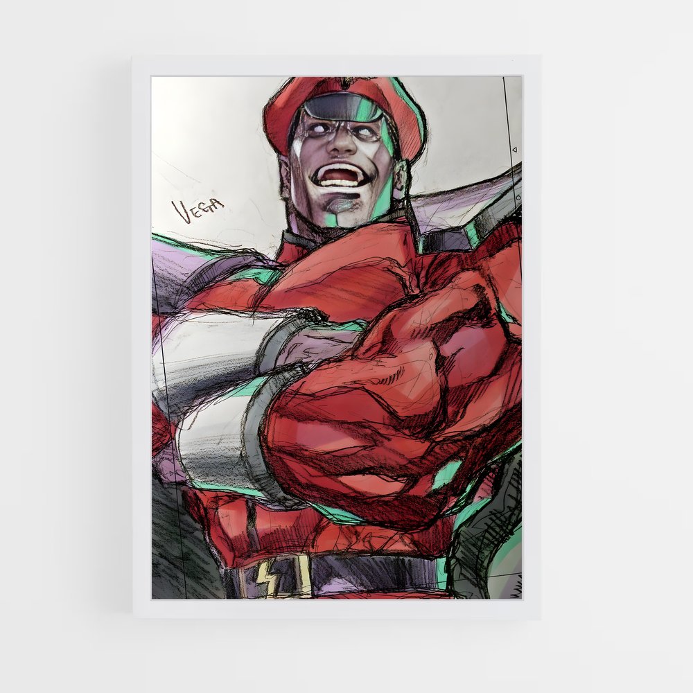 Poster bison illustration – affiche Street Fighter (vue 3)